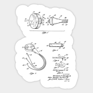 Cardiac Pacer Ball System Vintage Patent Hand Drawing Sticker